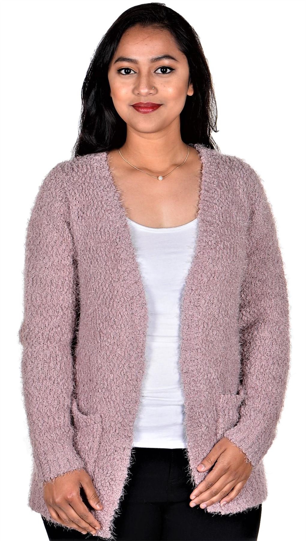 RWB Women Long Sleeve Chunky Open Sweater Cardigan - Picture 11 of 16