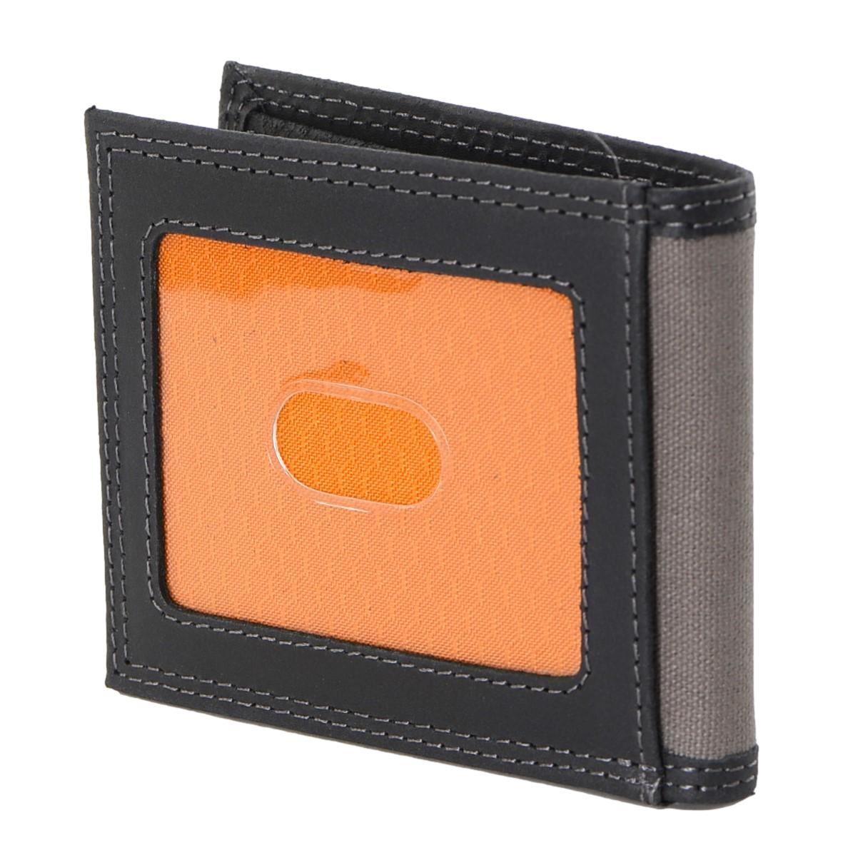 Timberland PRO Men's Canvas Leather RFID Bifold Wallet with Back ID Window - Picture 8 of 17