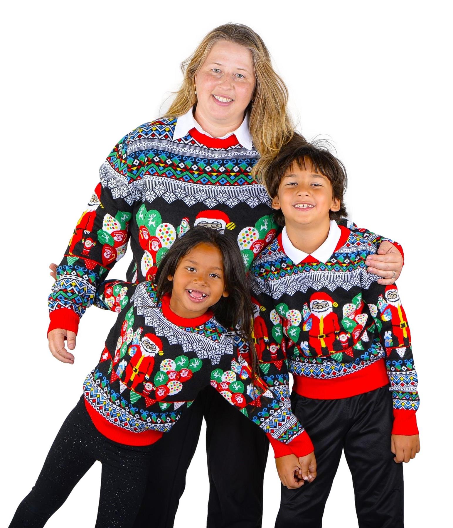 SOCAL LOOK Kids Ugly Christmas Sweater - Funny Holiday Pullover for Boys & Girls - Picture 2 of 8