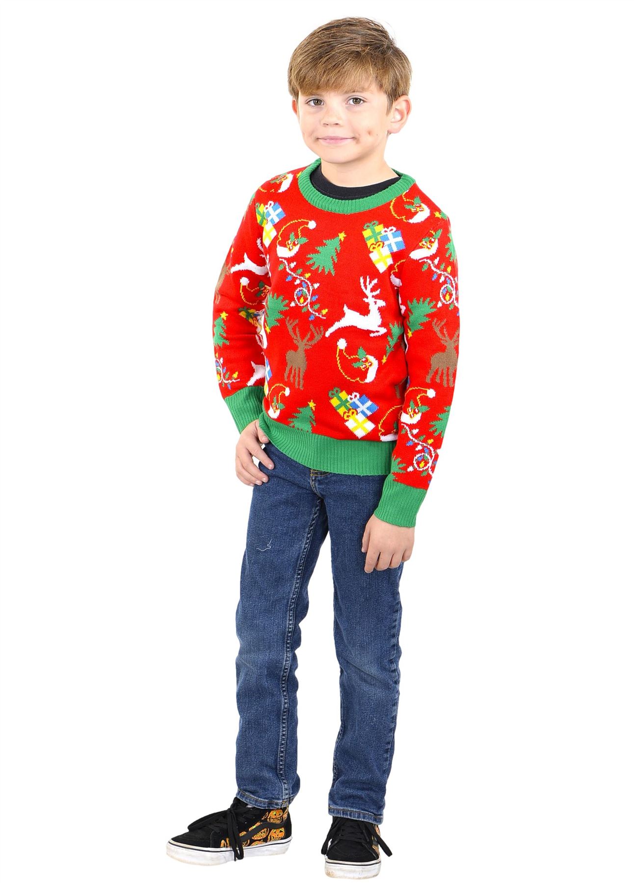 SOCAL LOOK Kinder Ugly Christmas Sweater - Lustiger Urlaubspullover für Jungen & Mädchen - Bild 9 von 11