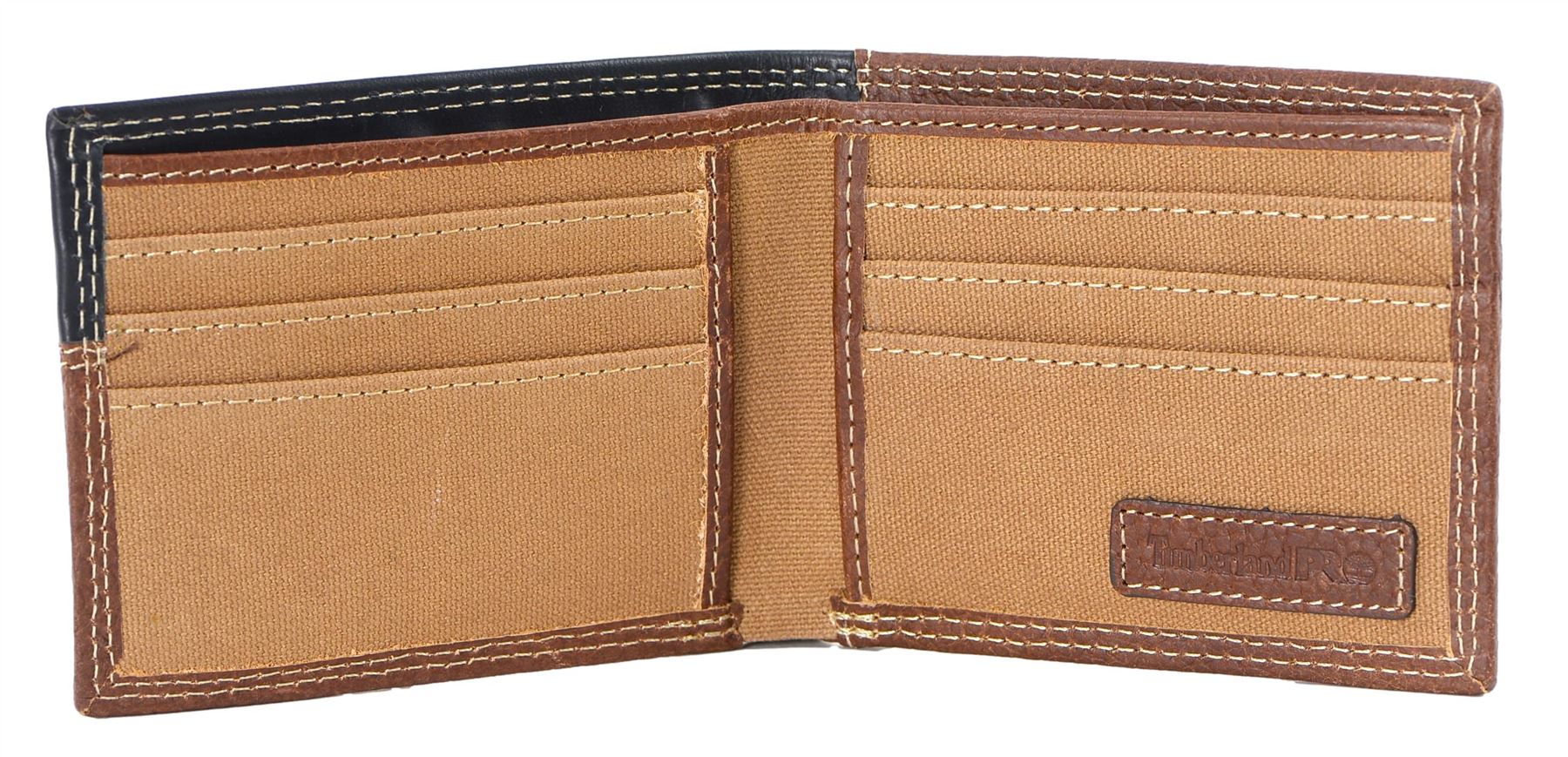 Timberland PRO Men's Slim Leather RFID Bifold Wallet with Back ID Window - Picture 9 of 9
