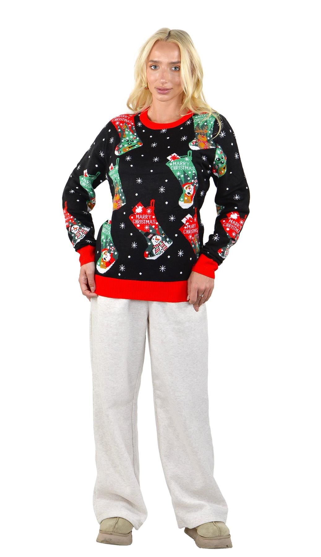 SOCAL LOOK Ugly Christmas Sweater for Women - Funny Holiday Pullover - Picture 12 of 21