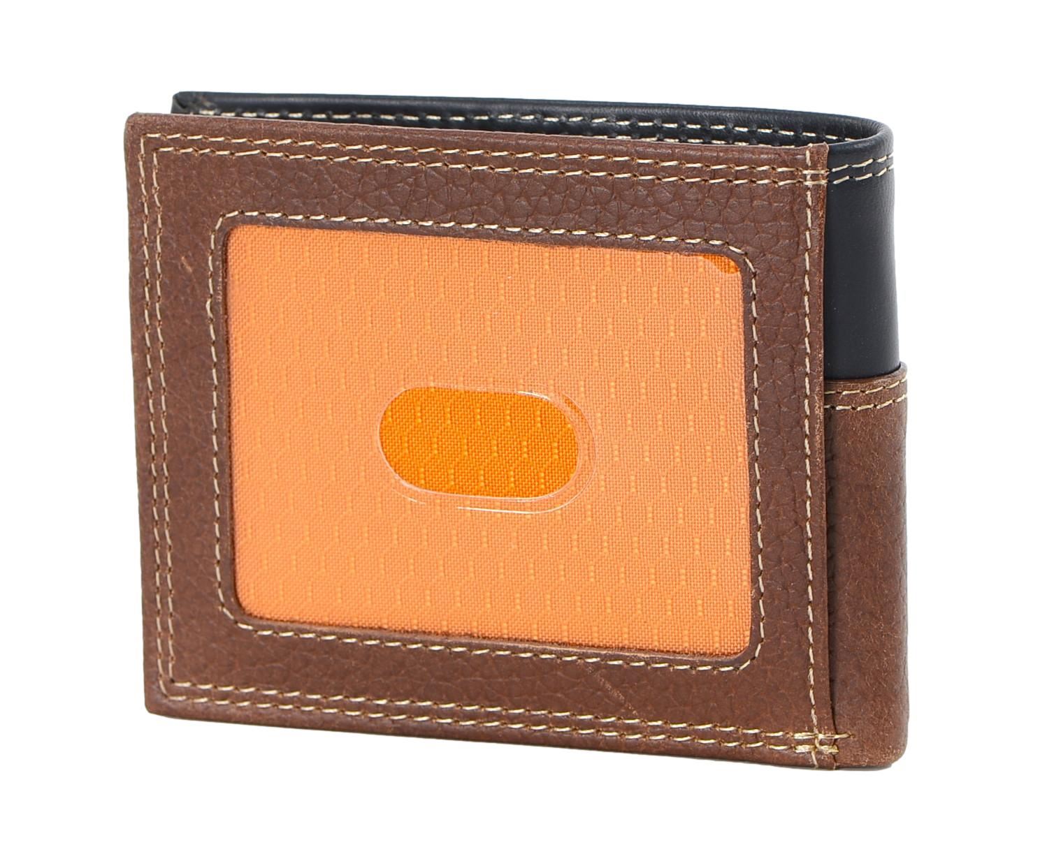 Timberland PRO Men's Slim Leather RFID Bifold Wallet with Back ID Window - Picture 6 of 9