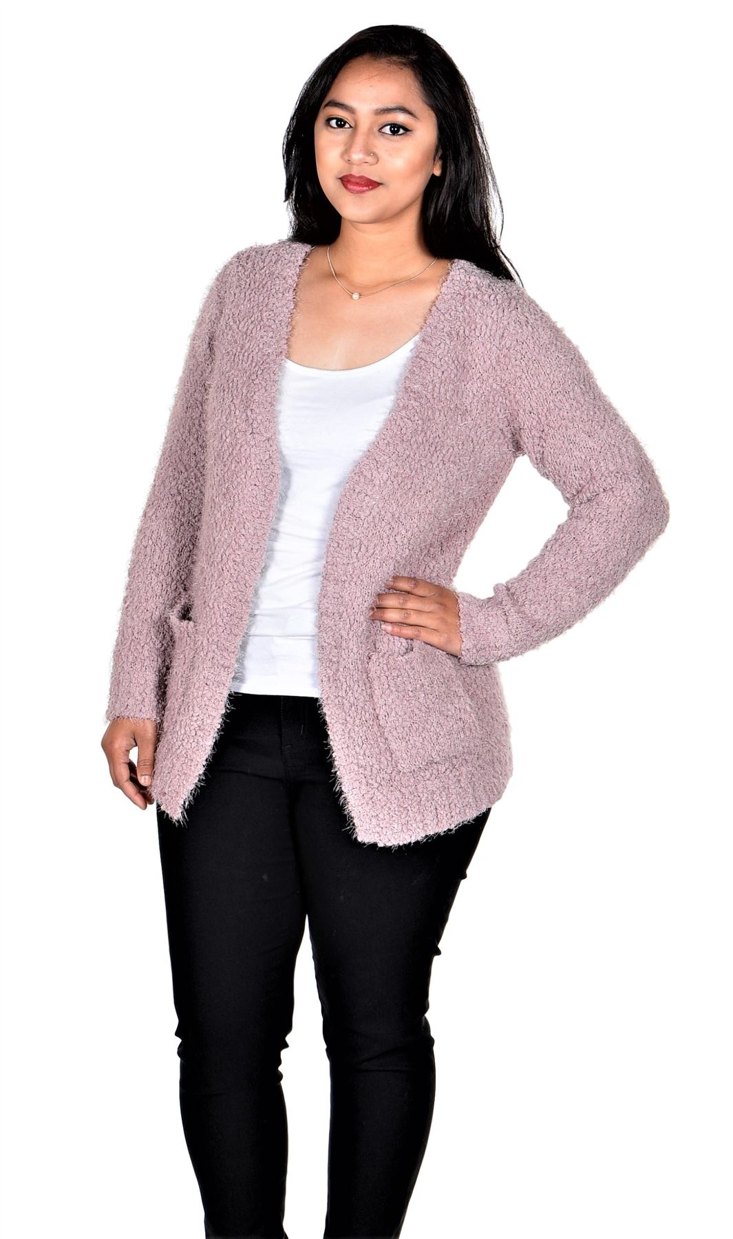 RWB Women Long Sleeve Chunky Open Sweater Cardigan - Picture 12 of 16