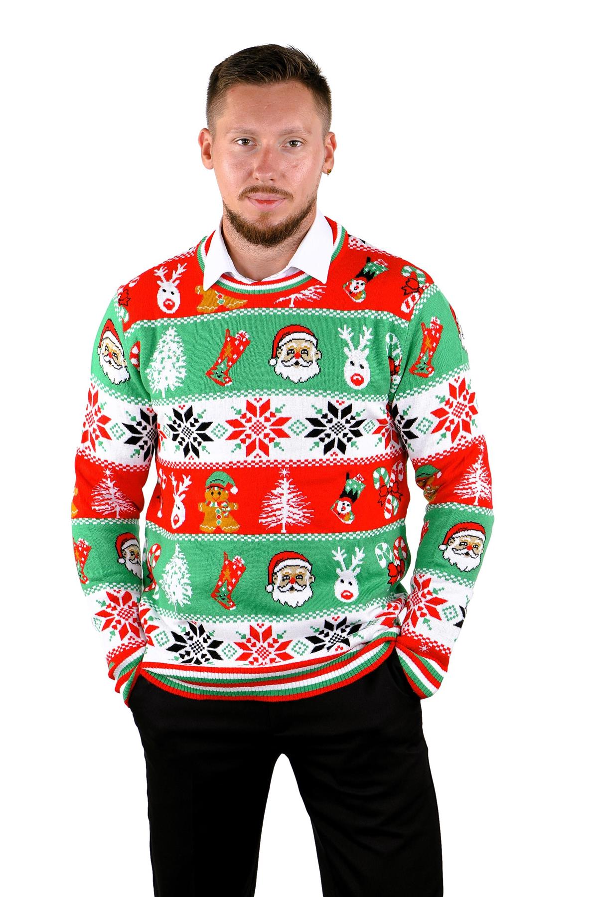 Suéter feo de Navidad SOCAL LOOK para hombre divertido suéter navideño - Imagen 4 de 19