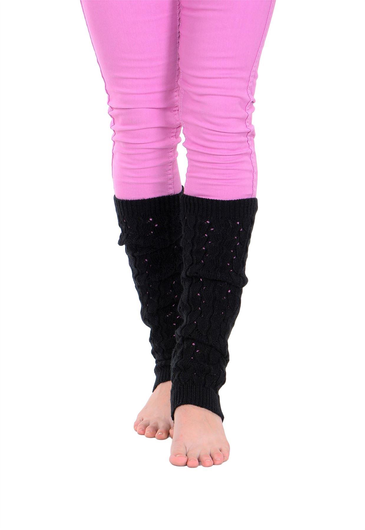 Calcetines largos de ganchillo tejidos con cable KESIS para mujer - Imagen 14 de 16