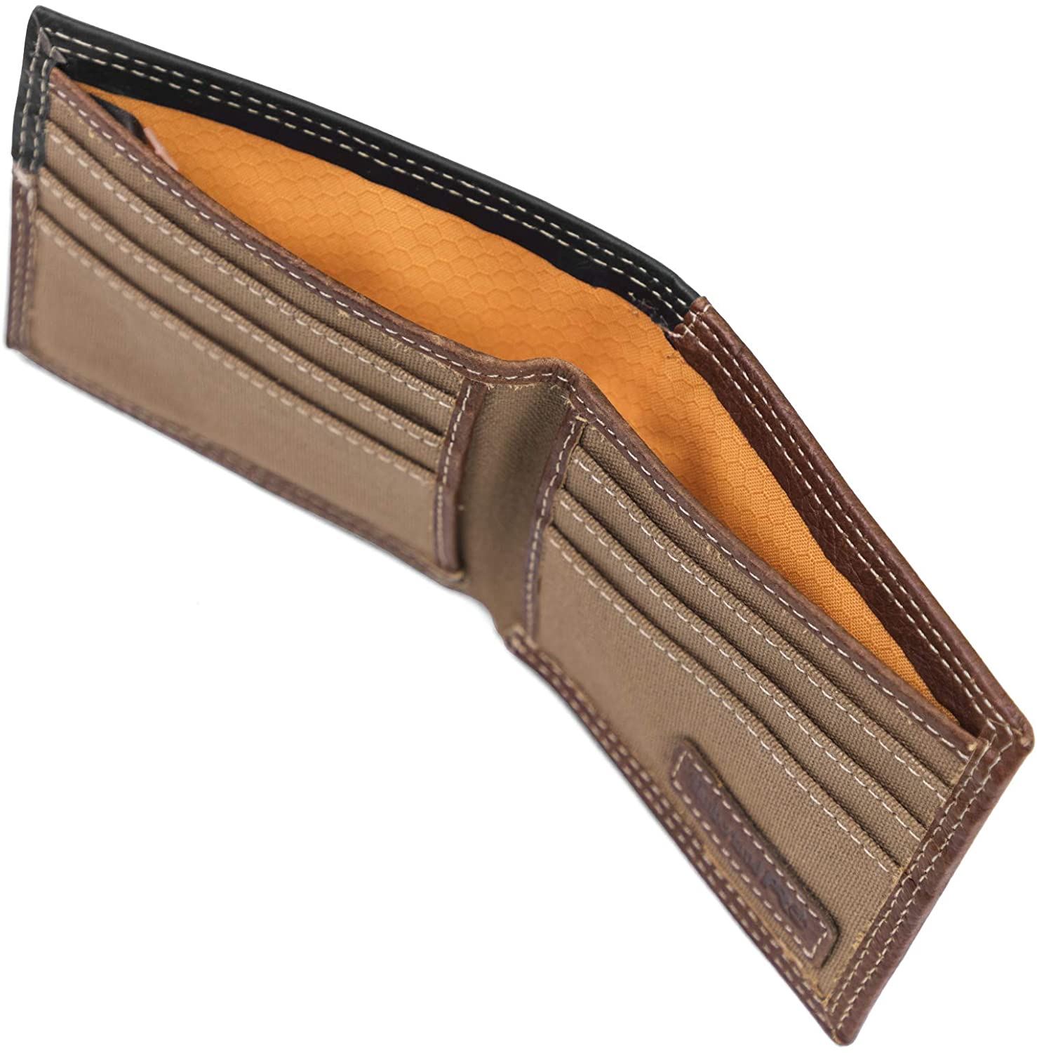Timberland PRO Men's Slim Leather RFID Bifold Wallet with Back ID Window - Picture 7 of 9