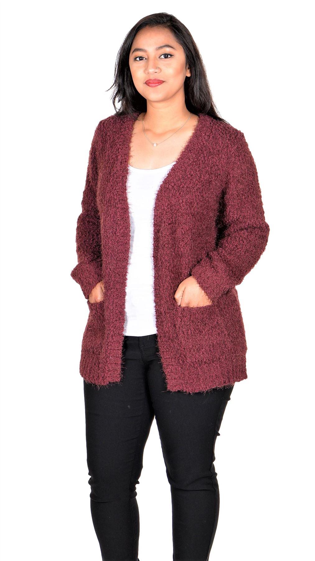 RWB Women Long Sleeve Chunky Open Sweater Cardigan - Picture 9 of 16