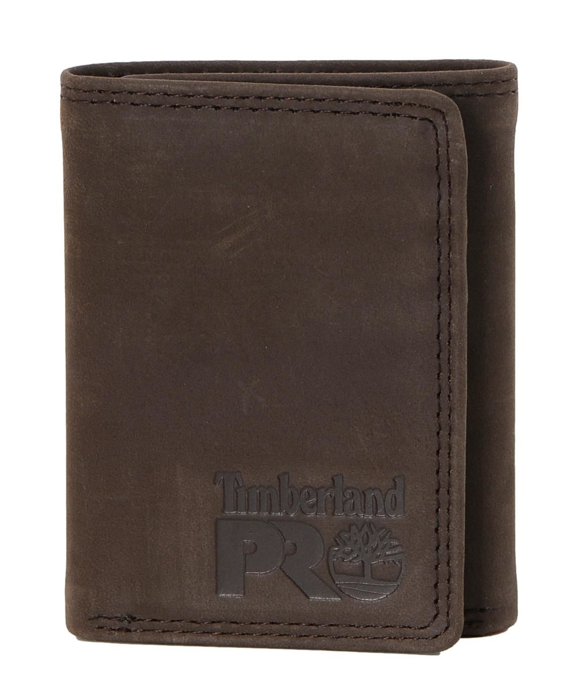 Timberland PRO Men's RFID Trifold Leather Wallet with ID Window - Picture 6 of 17