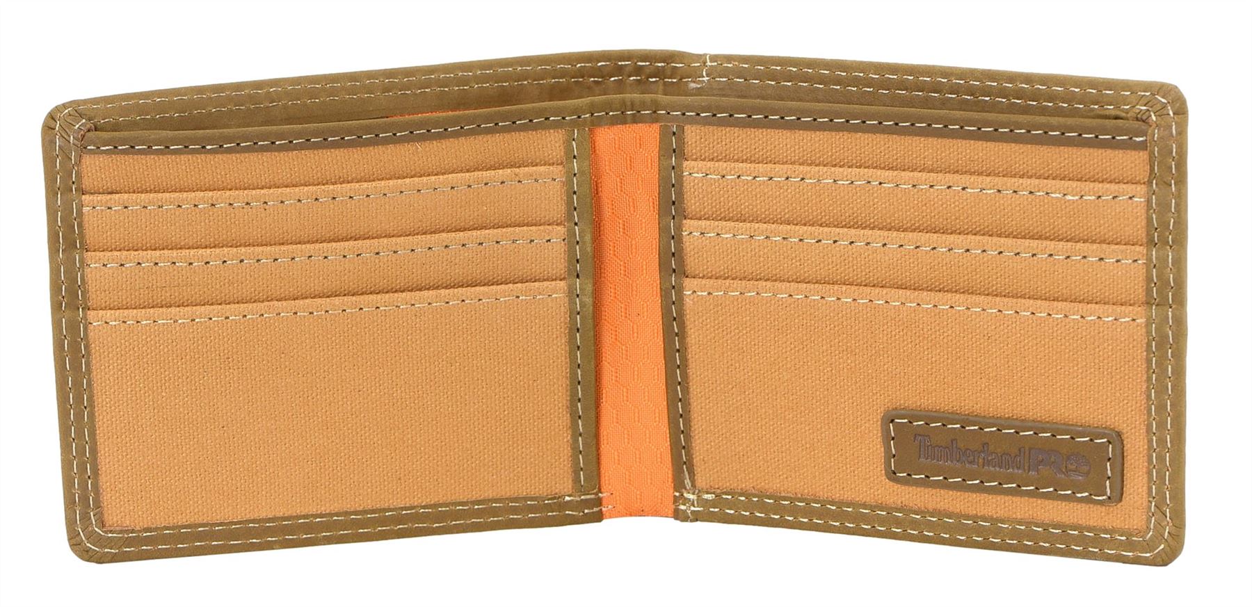 Timberland Pro schmale Herren-Geldbörse aus Leder mit RFID-Faltung und Ausweisfenster hinten - Bild 16 von 17