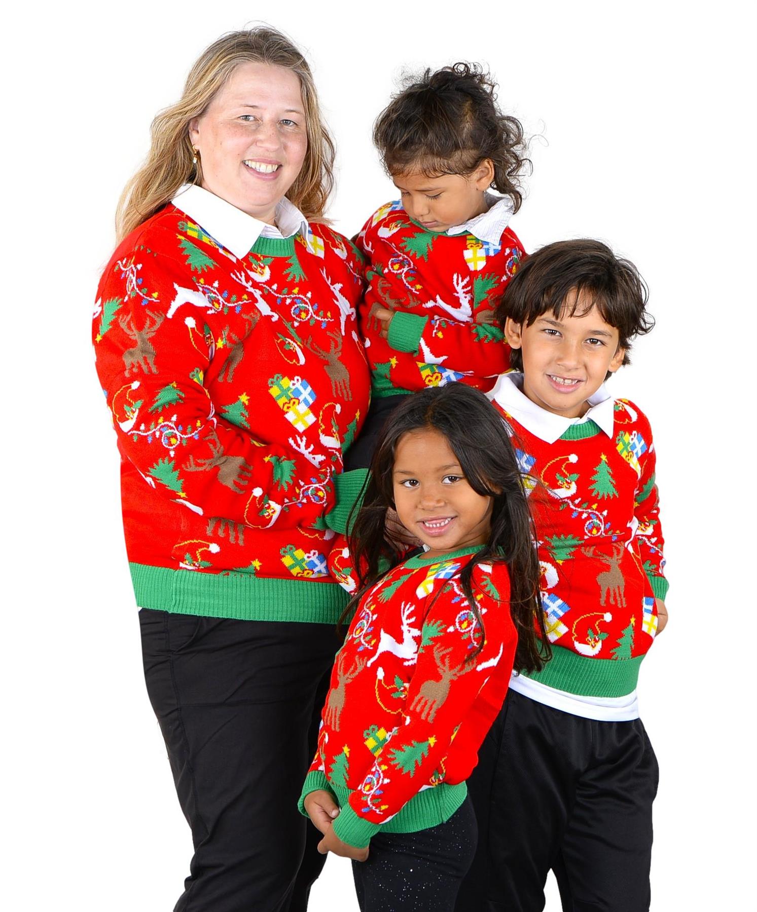 SOCAL LOOK Kinder Ugly Christmas Sweater - Lustiger Urlaubspullover für Jungen & Mädchen - Bild 3 von 11