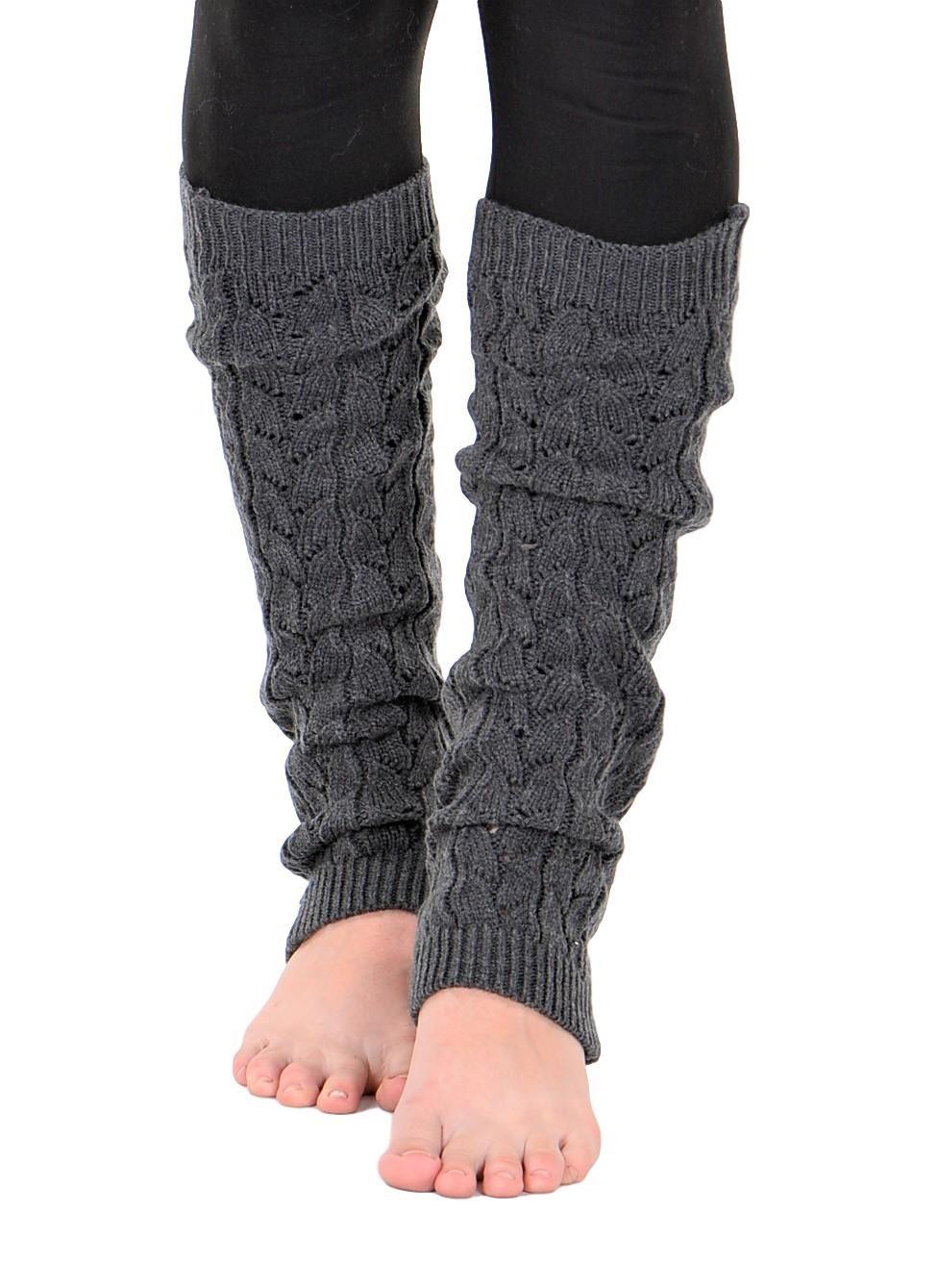 Calcetines largos de ganchillo tejidos con cable KESIS para mujer - Imagen 5 de 16