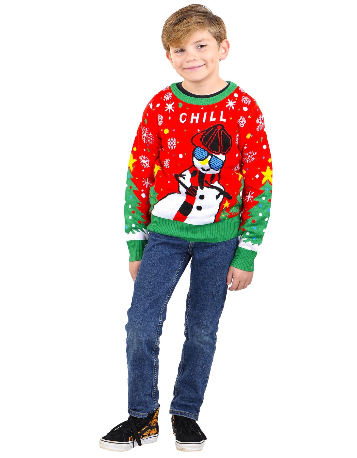 SOCAL LOOK Kids Ugly Christmas Sweater - Funny Holiday Pullover for Boys & Girls - Picture 5 of 12