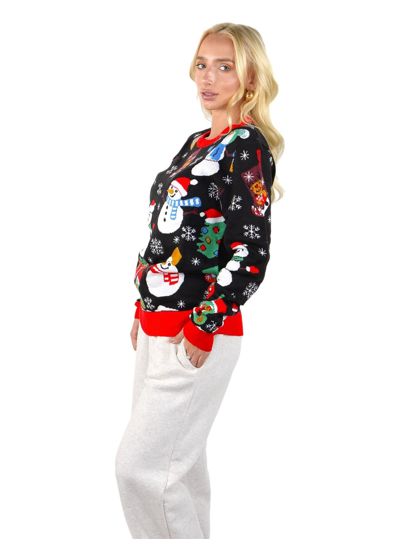SOCAL LOOK Ugly Christmas Sweater for Women - Funny Holiday Pullover - Picture 19 of 21