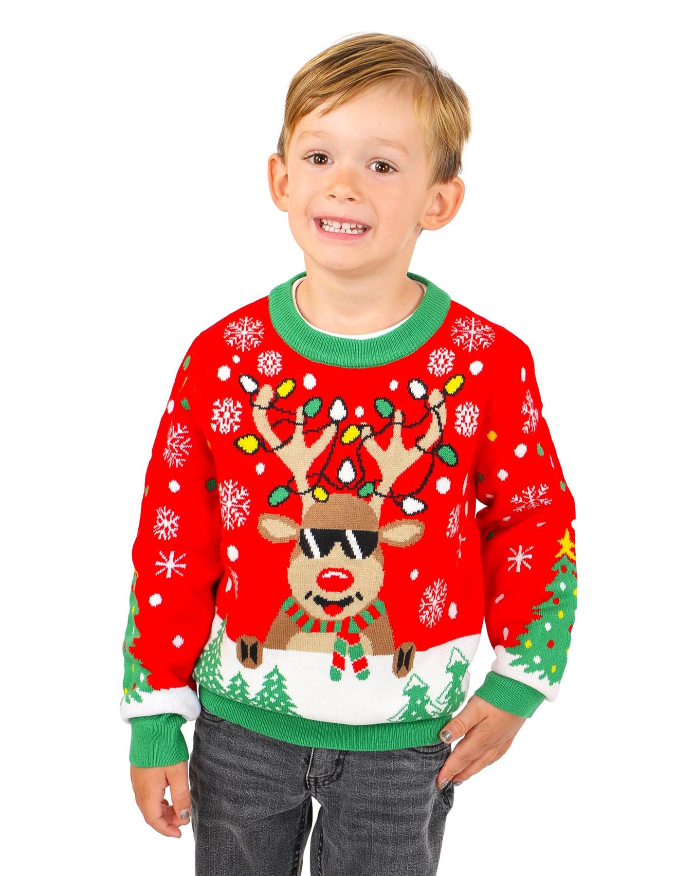 SOCAL LOOK Kids Ugly Christmas Sweater - Funny Holiday Pullover for Boys & Girls - Picture 7 of 9
