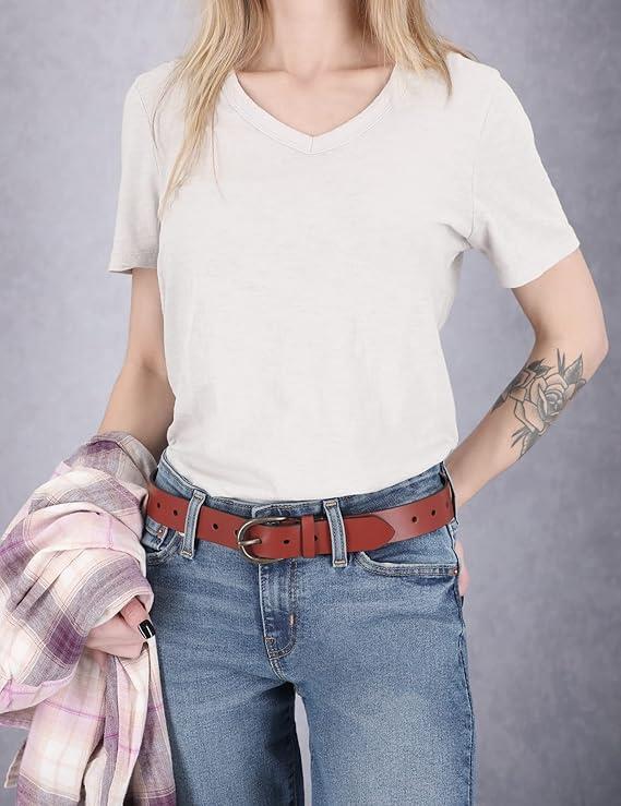 Timberland Damen 1,25 Zoll breiter (32 mm) lässiger Ledergürtel für Jeans - Bild 10 von 10