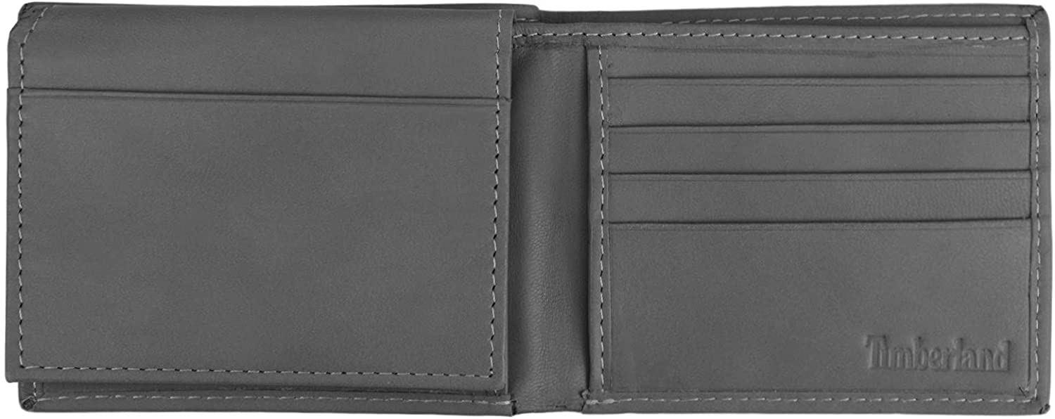 Timberland Men's Genuine Smooth Leather Cloudy Passcase Bifold Wallet - Picture 23 of 35