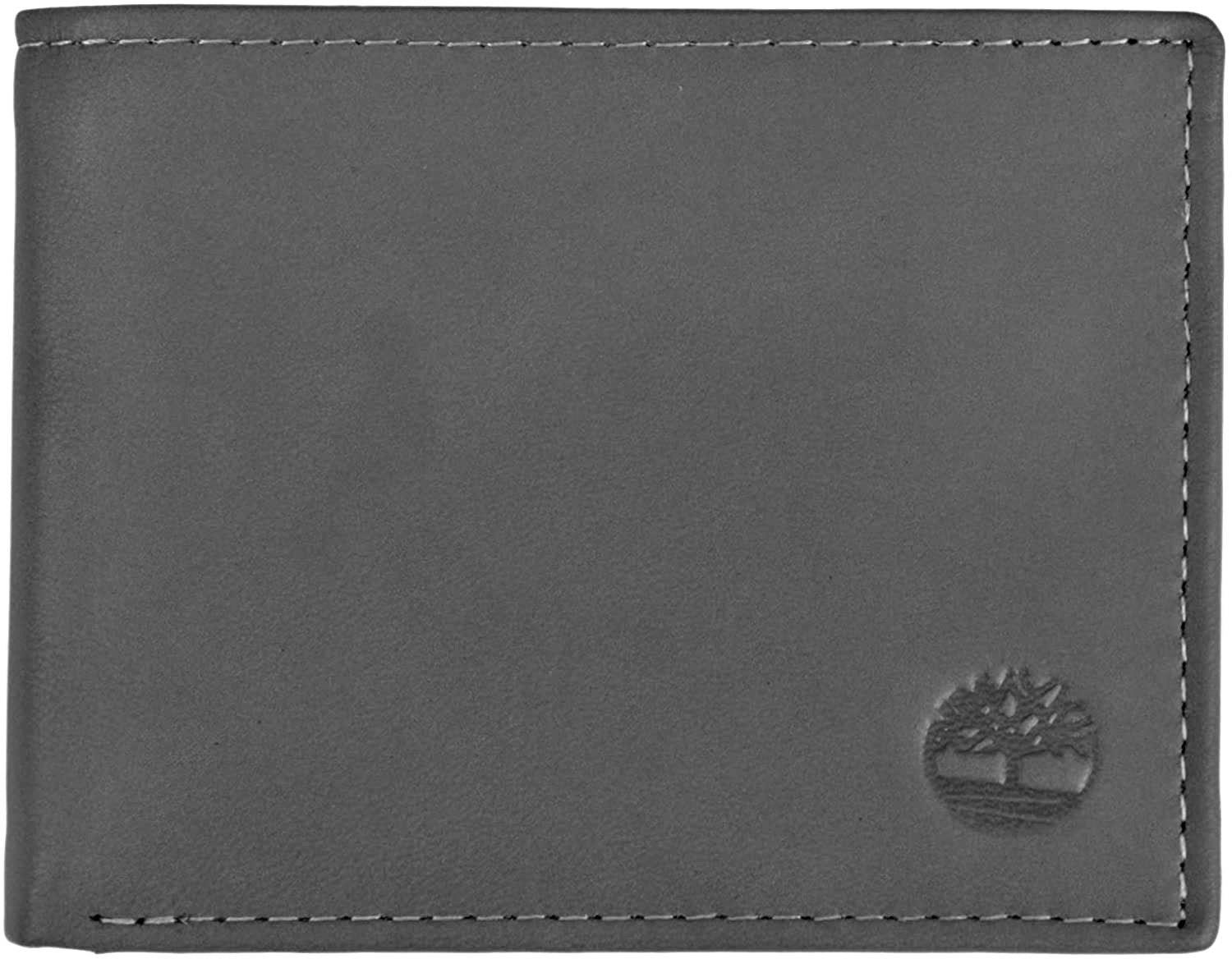 Timberland Men's Genuine Smooth Leather Cloudy Passcase Bifold Wallet - Picture 20 of 35