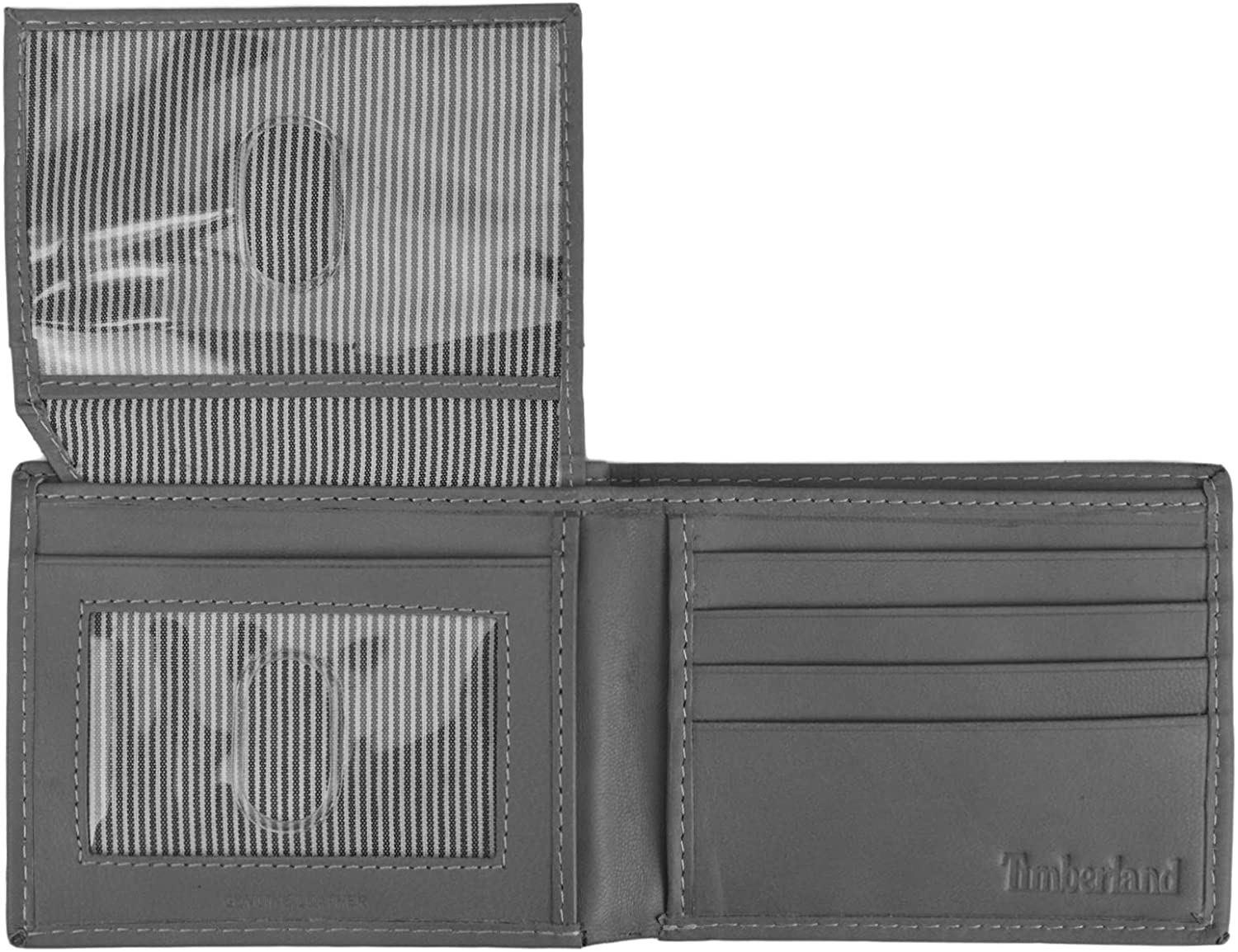 Timberland Men's Genuine Smooth Leather Cloudy Passcase Bifold Wallet - Picture 22 of 35