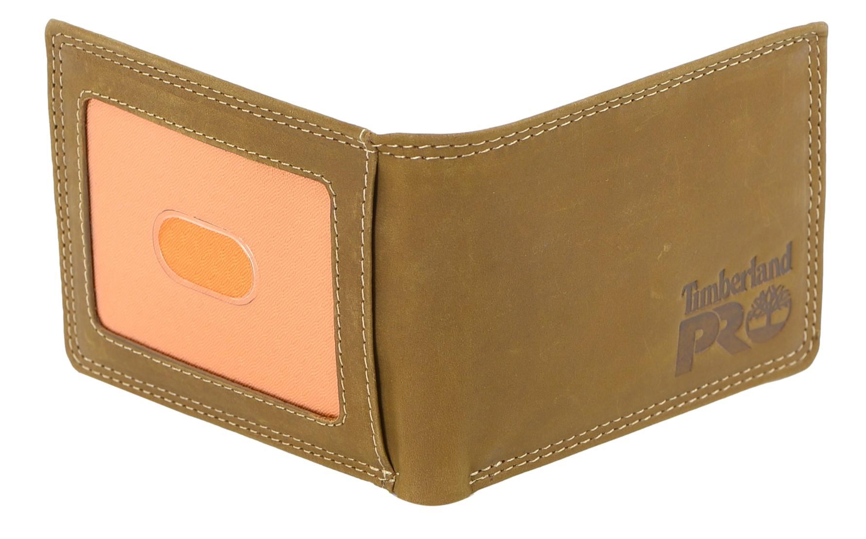 Timberland Pro schmale Herren-Geldbörse aus Leder mit RFID-Faltung und Ausweisfenster hinten - Bild 17 von 17