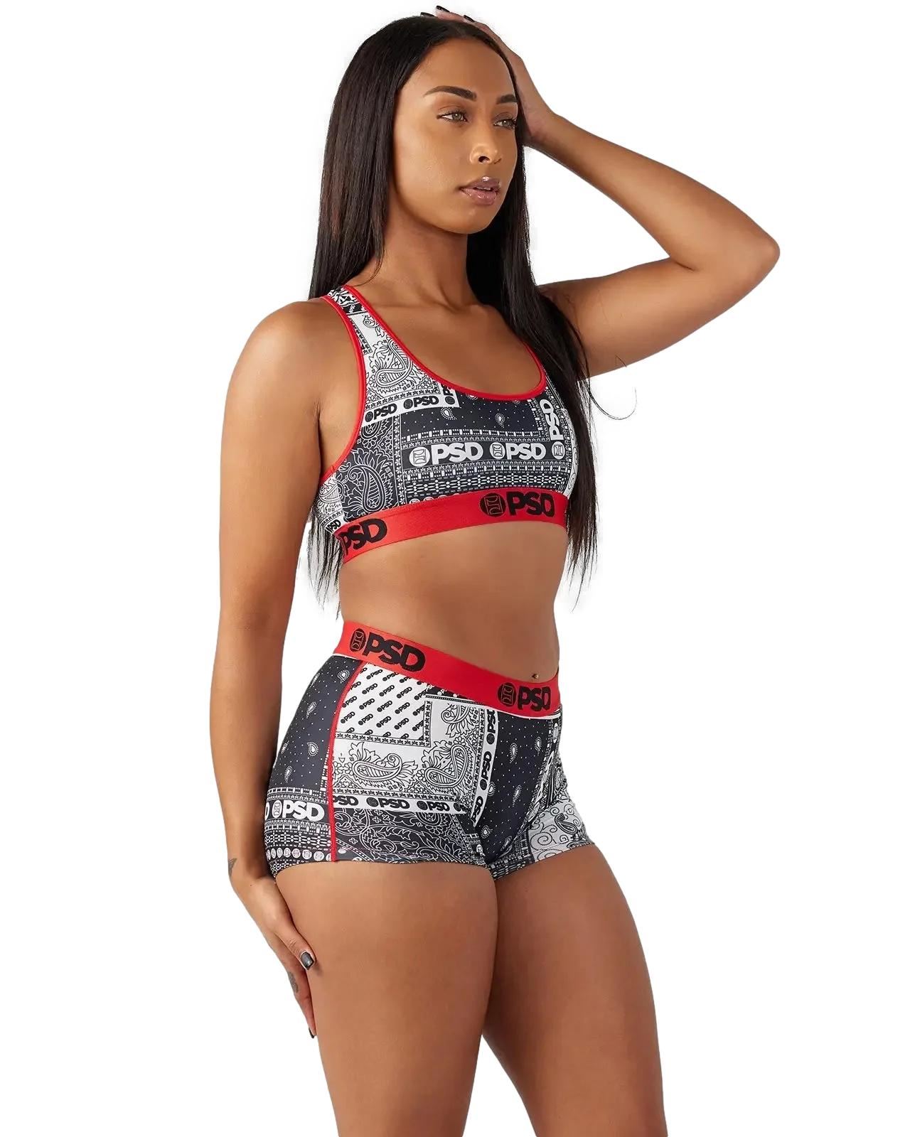 PSD Womens Infrared Patchwork Boyshorts Multi - Picture 16 of 42