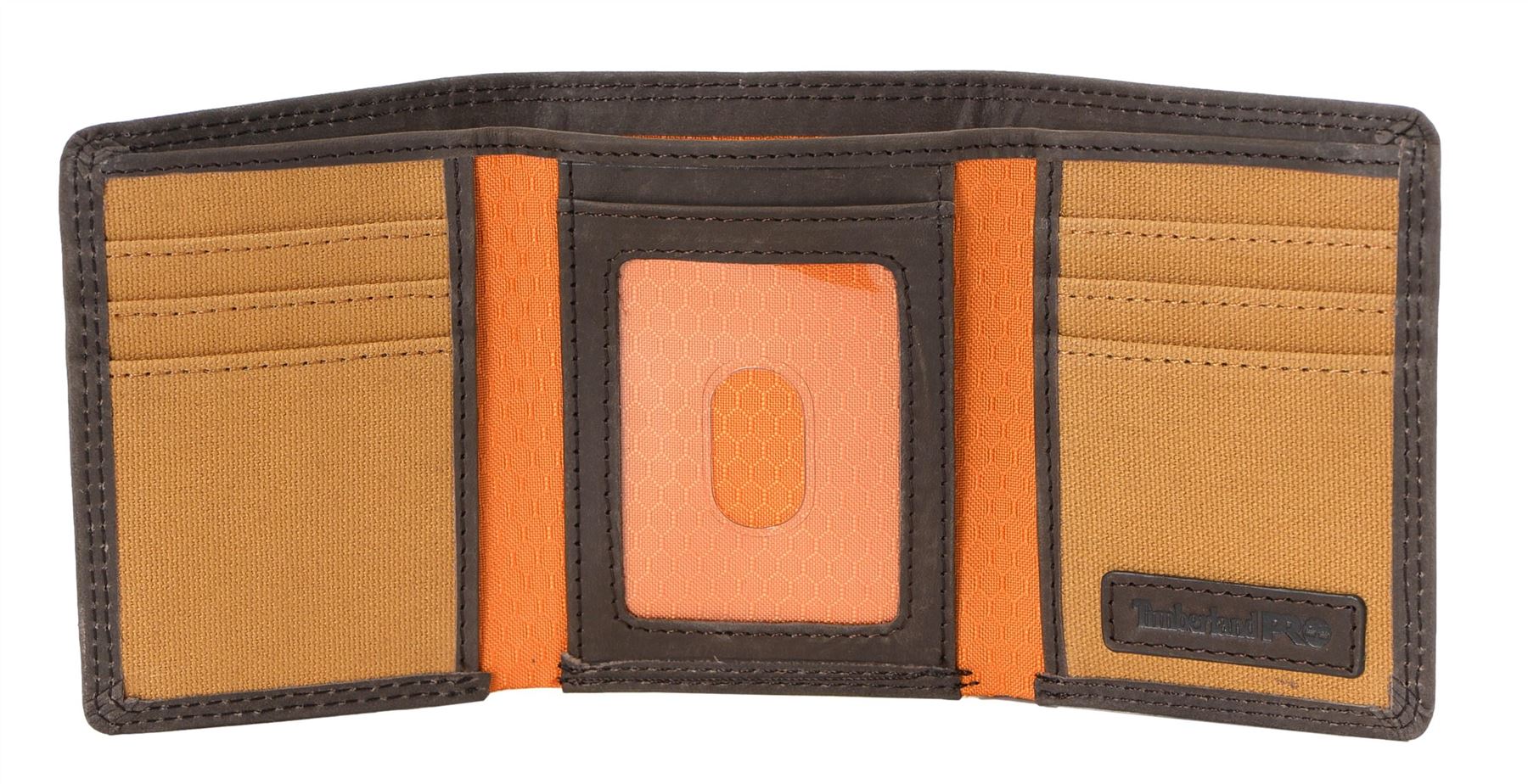Timberland PRO Men's RFID Trifold Leather Wallet with ID Window - Picture 9 of 17