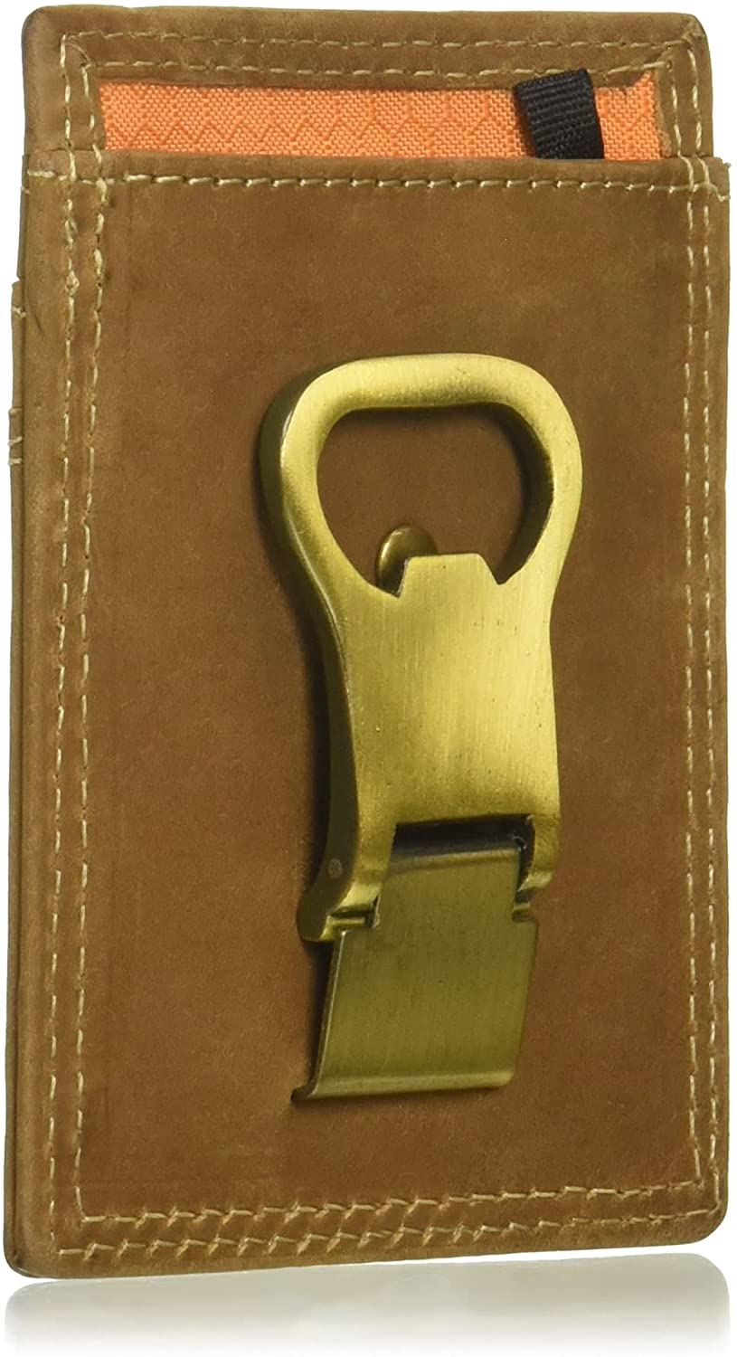 Timberland PRO Men's Leather Front Pocket Wallet with Money Clip Accessory - Picture 8 of 10