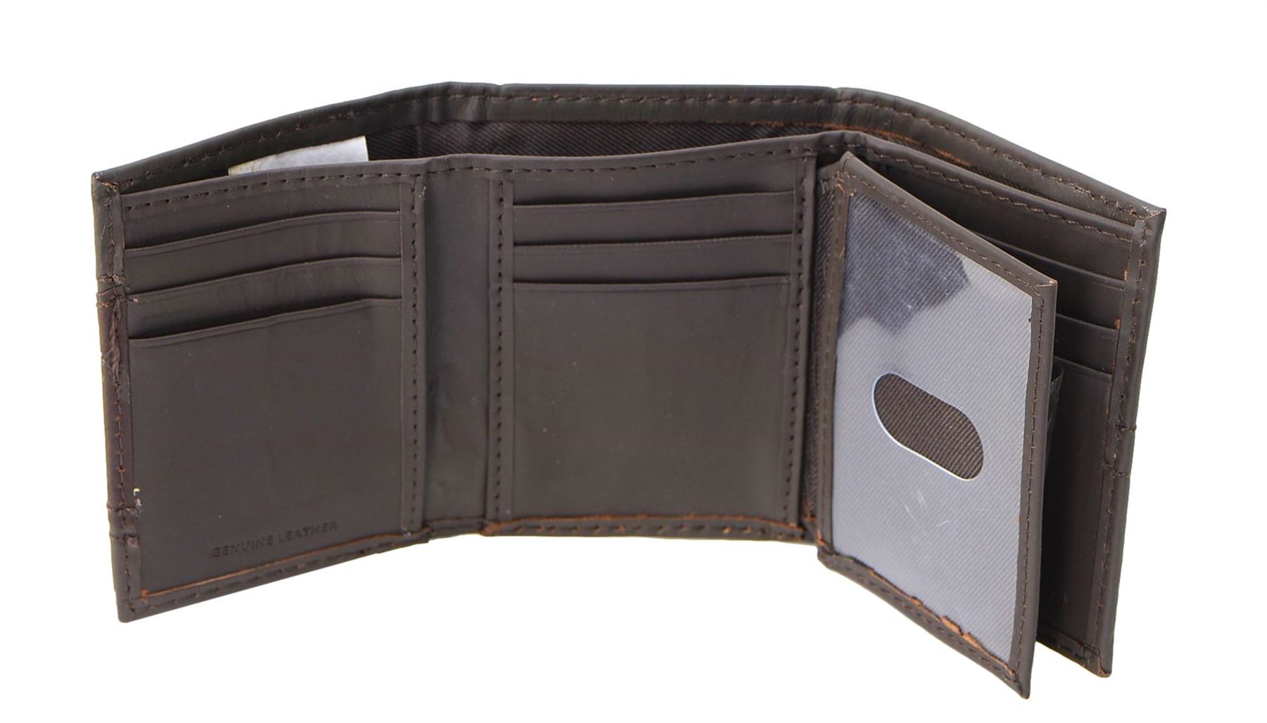 Dickies Men's Leather Extra Capacity Trifold Wallet