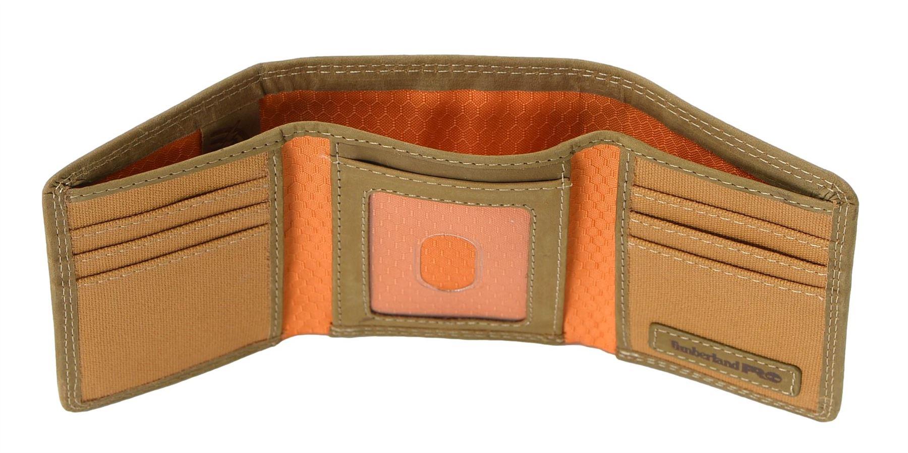 Timberland PRO Men's RFID Trifold Leather Wallet with ID Window - Picture 16 of 17