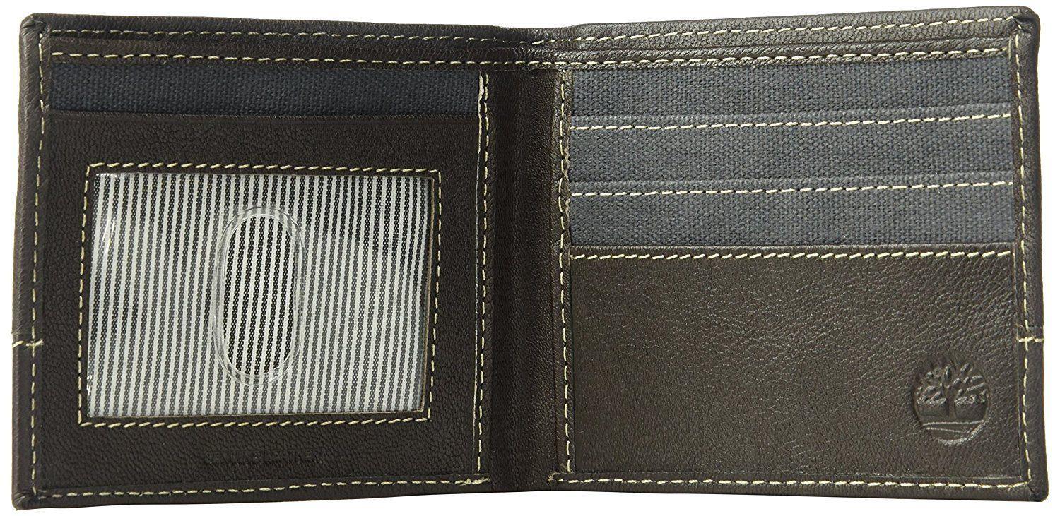 Timberland Men's Canvas Leather Billfold Wallet with Key FOB - Picture 25 of 25