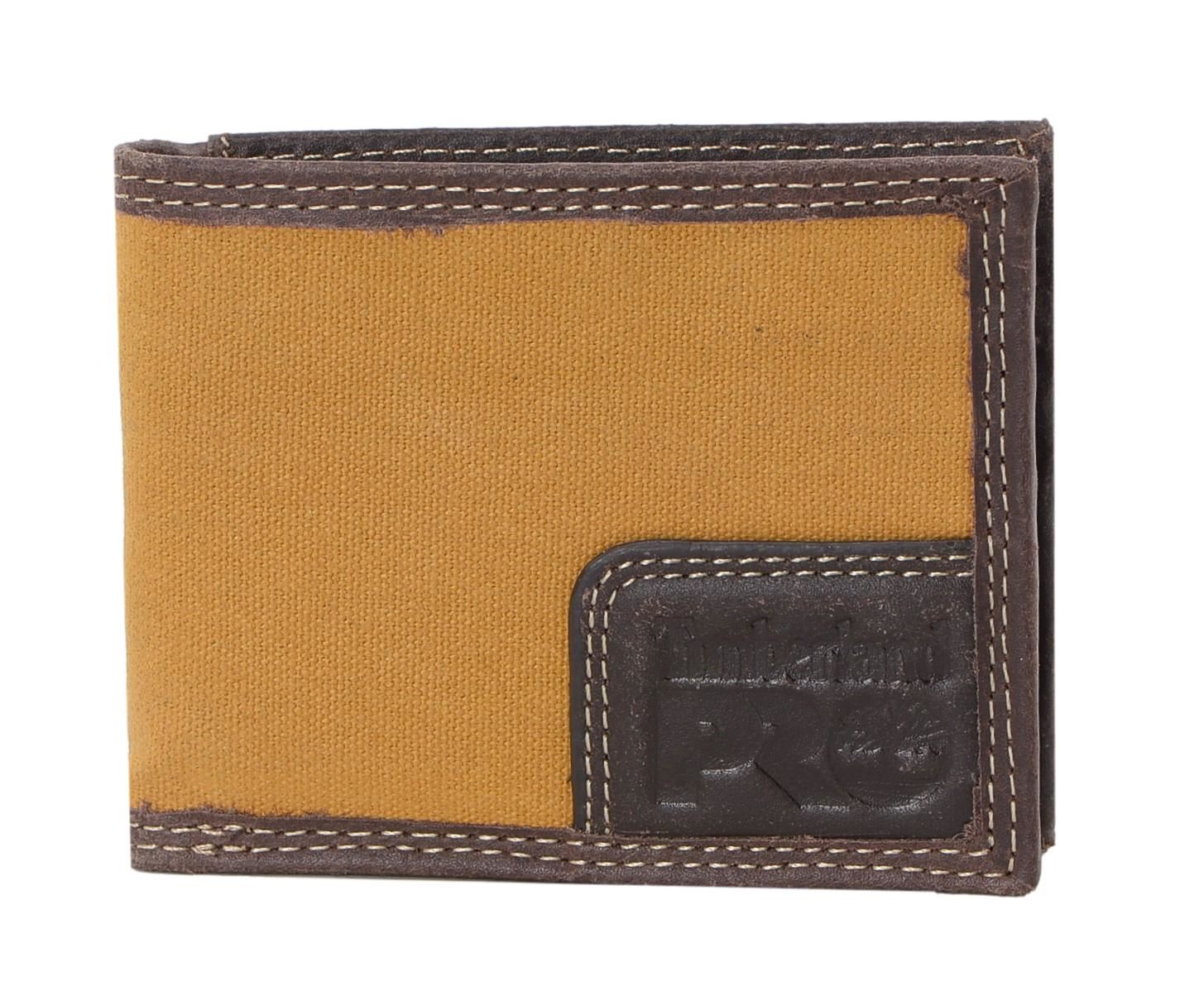 Timberland PRO Men's Canvas Leather RFID Bifold Wallet with Back ID Window - Picture 12 of 17
