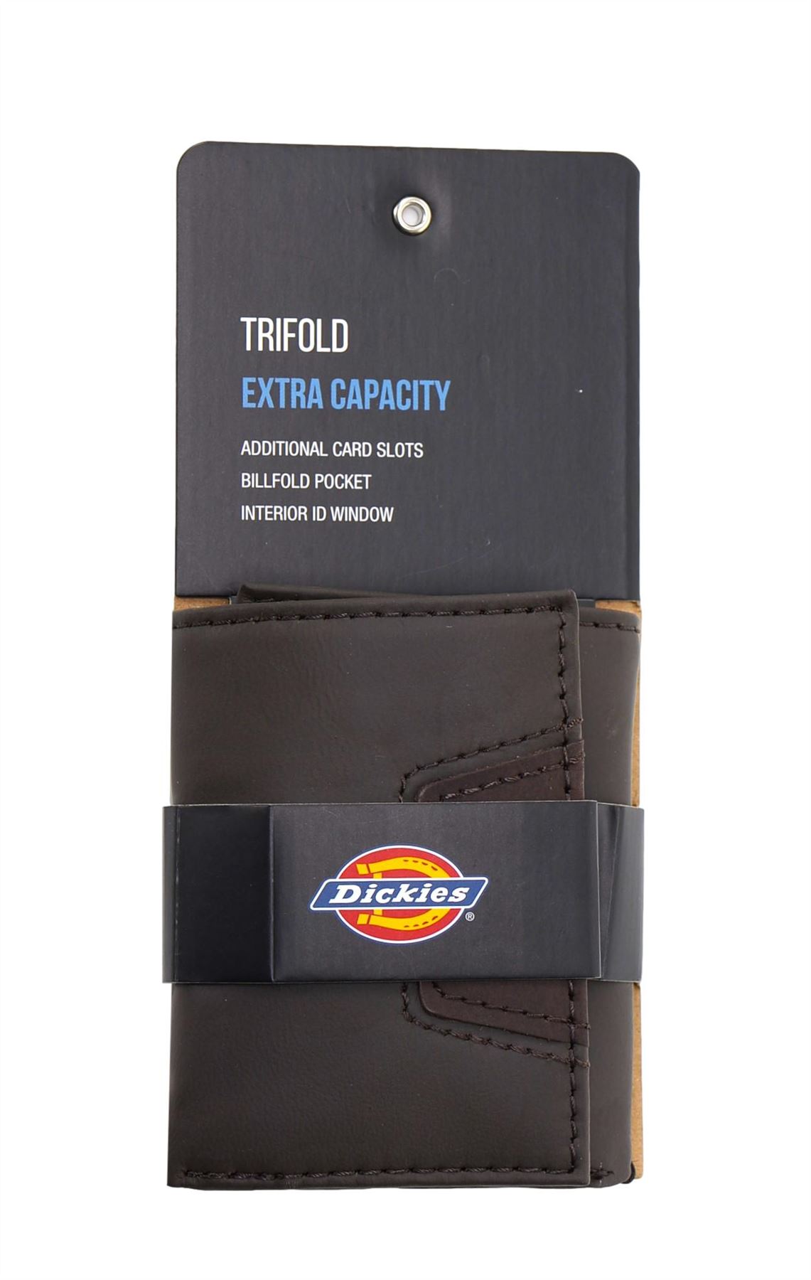 Dickies Men's Leather Extra Capacity Trifold Wallet