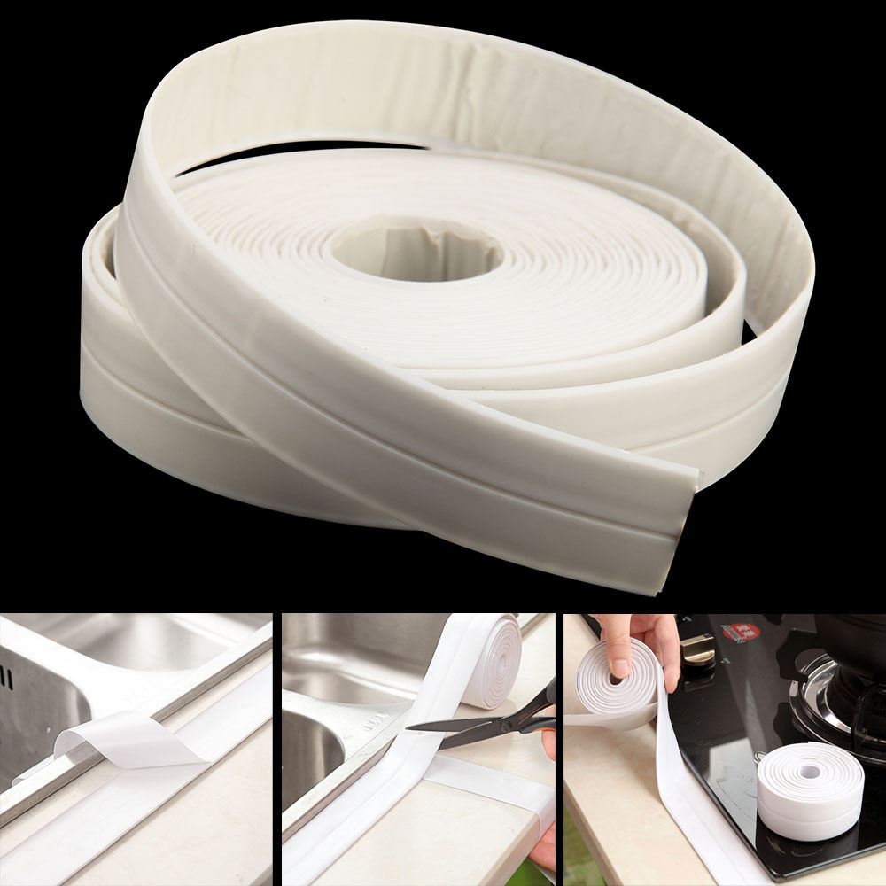 22MMx3.35m Wide White Sealing Strip. Bath, Shower, Sink White Sealant ...