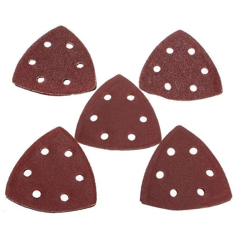 50x 90mm DELTA SANDING PADS TRIANGLE SANDING SHEETS OSCILLATING MULTITOOLS 100g eBay