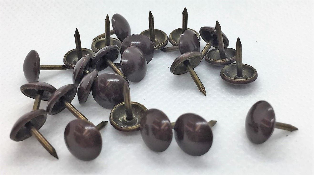 UPHOLSTERY PINS DECORATIVE CRAFT NAILS STUDS TACKS BLACK/BROWN/BRASS