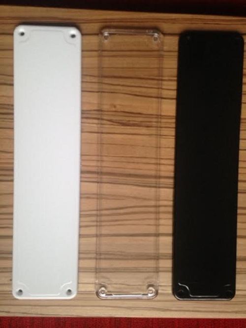 Plastic Door Finger Plates White,black,clear Good Quality Easy to Fit
