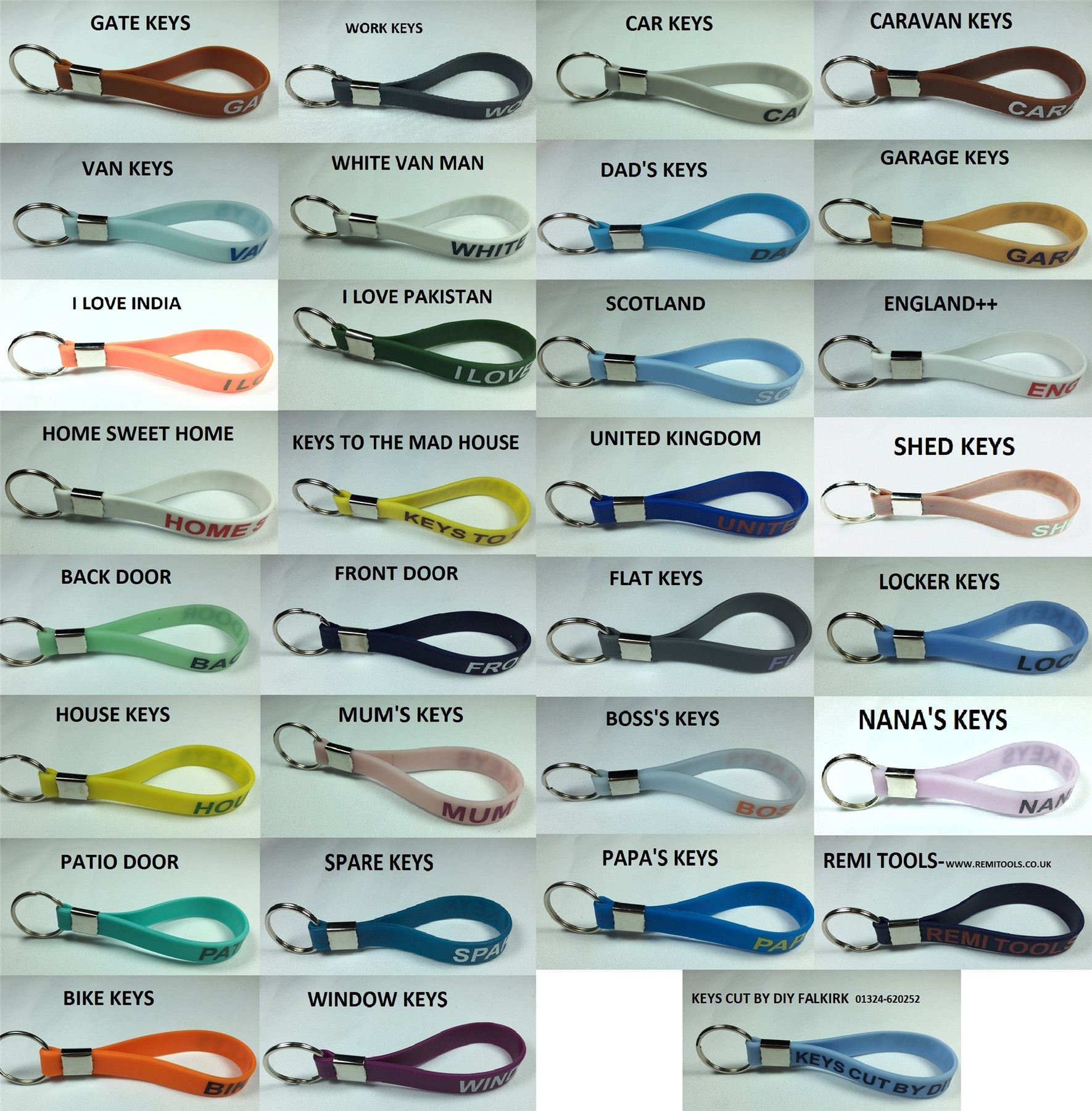 KEY RING LOOP FOB KEYRING WITH 31 TYPES OF MESSAGES ON KEY RINGS HOME key-ring-loop-fob-keyring-with-31-types-of-messages-on-key-rings-home
