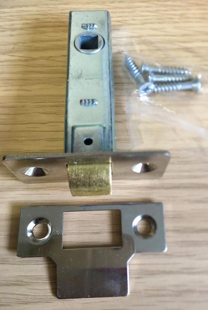 Mortice Tubular Latch Internal Door Bolt Handle Sprung Catch 76mm