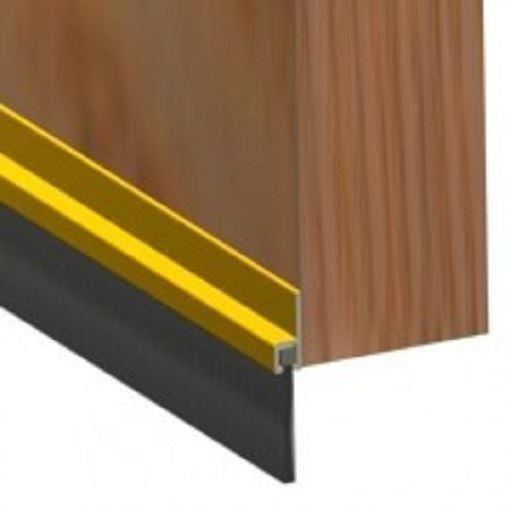 6 x REMI ALUMINIUM DOOR BOTTOM DRAUGHT EXCLUDER BRUSH STRIP SEAL 915mm LONG