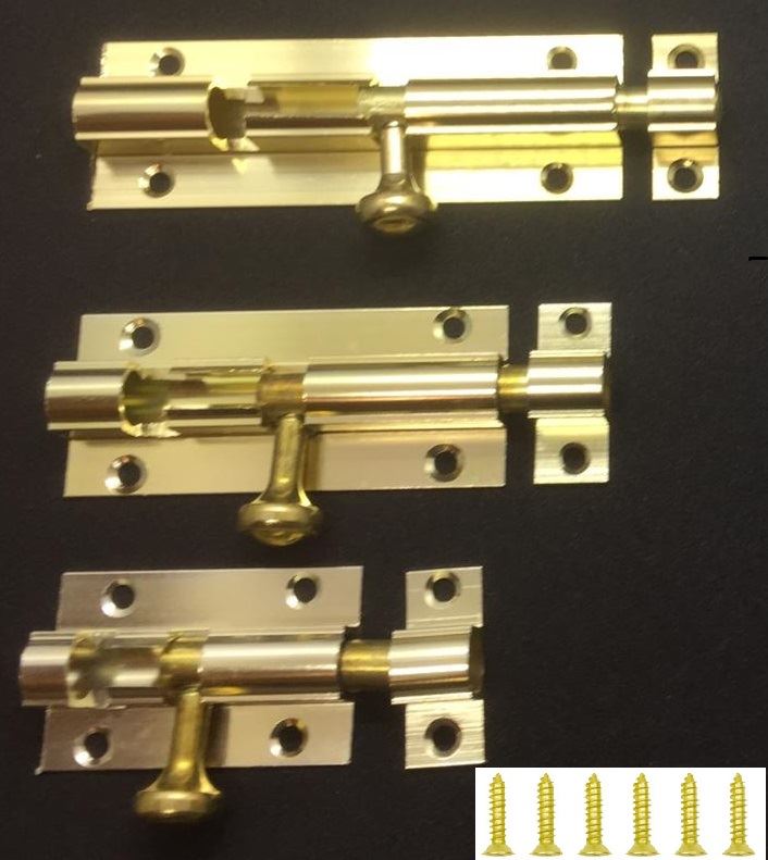 Tower Barrel Bolt Slide Bolt Bathroom Kitchen Cupboard Wardrobe 2