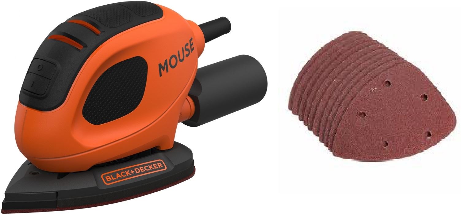 Black & Decker Elektrische Maus Handdetailschleifer Eckschleifer BEW230 oder Blätter - Bild 4 von 8