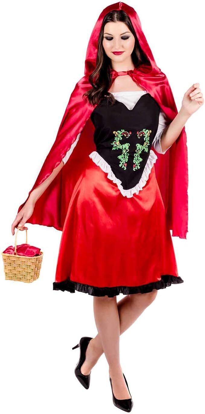 Cape Rouge Adulte Avec Capuche – Déguisement Classique Petit Chaperon Rouge Femme/Homme – Idéal Halloween & Carnaval
