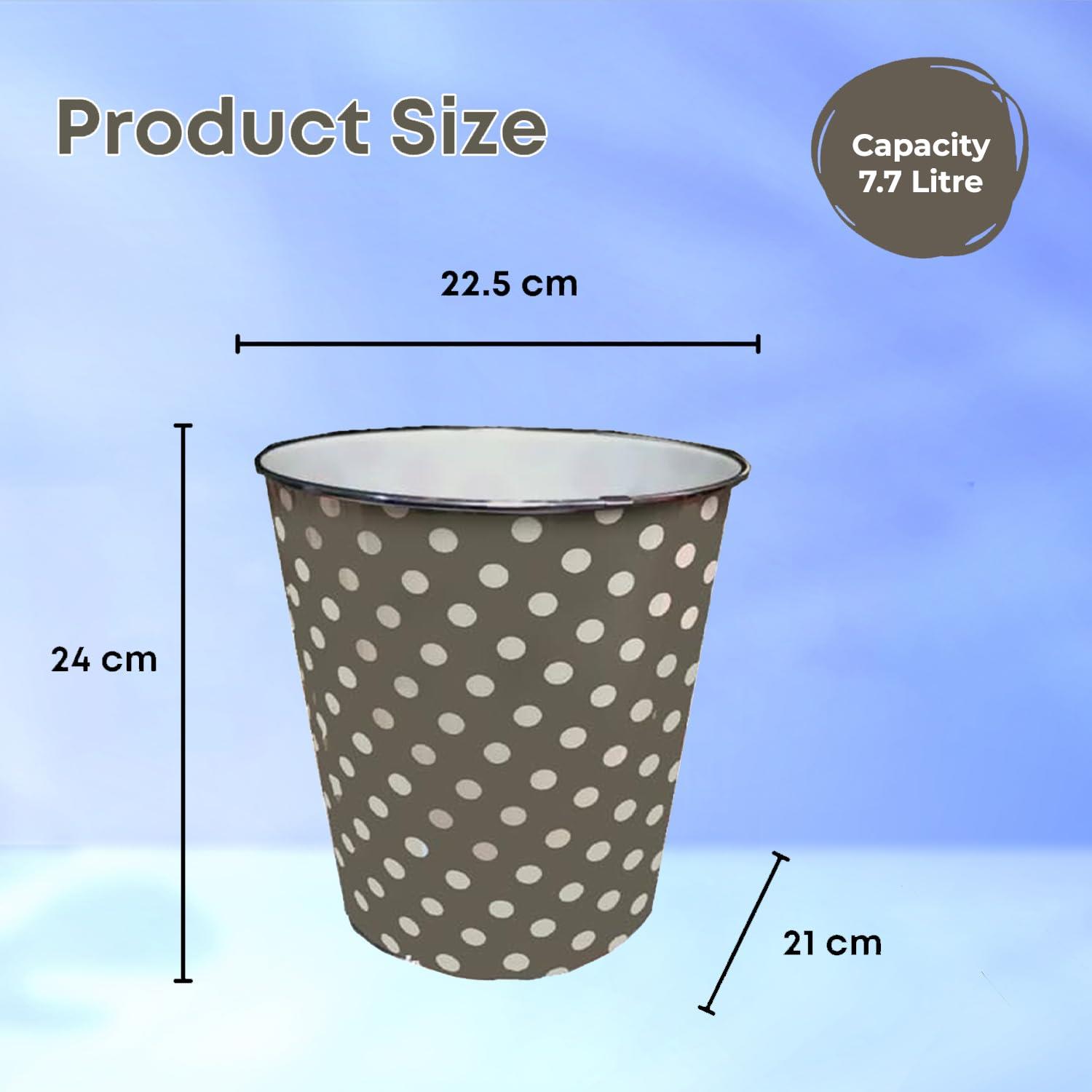 7.7 Litre Plastic Waste Paper Basket Bin Round Trash Can Recycling Rubbish Bin - Picture 18 of 23