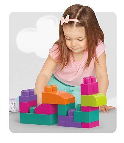 Mega Bloks 60 Pieces Classic Builders Big Building in Pink and Blue Bag - Picture 8 of 10