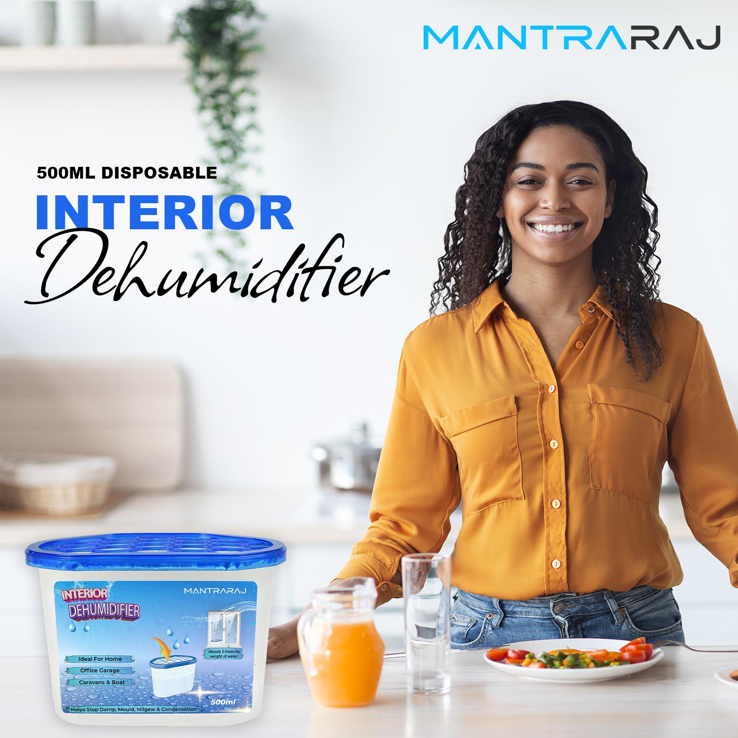 Interior Dehumidifiers 500ml Home Damp Moisture Absorber Disposable Dehumidifier - Picture 15 of 90