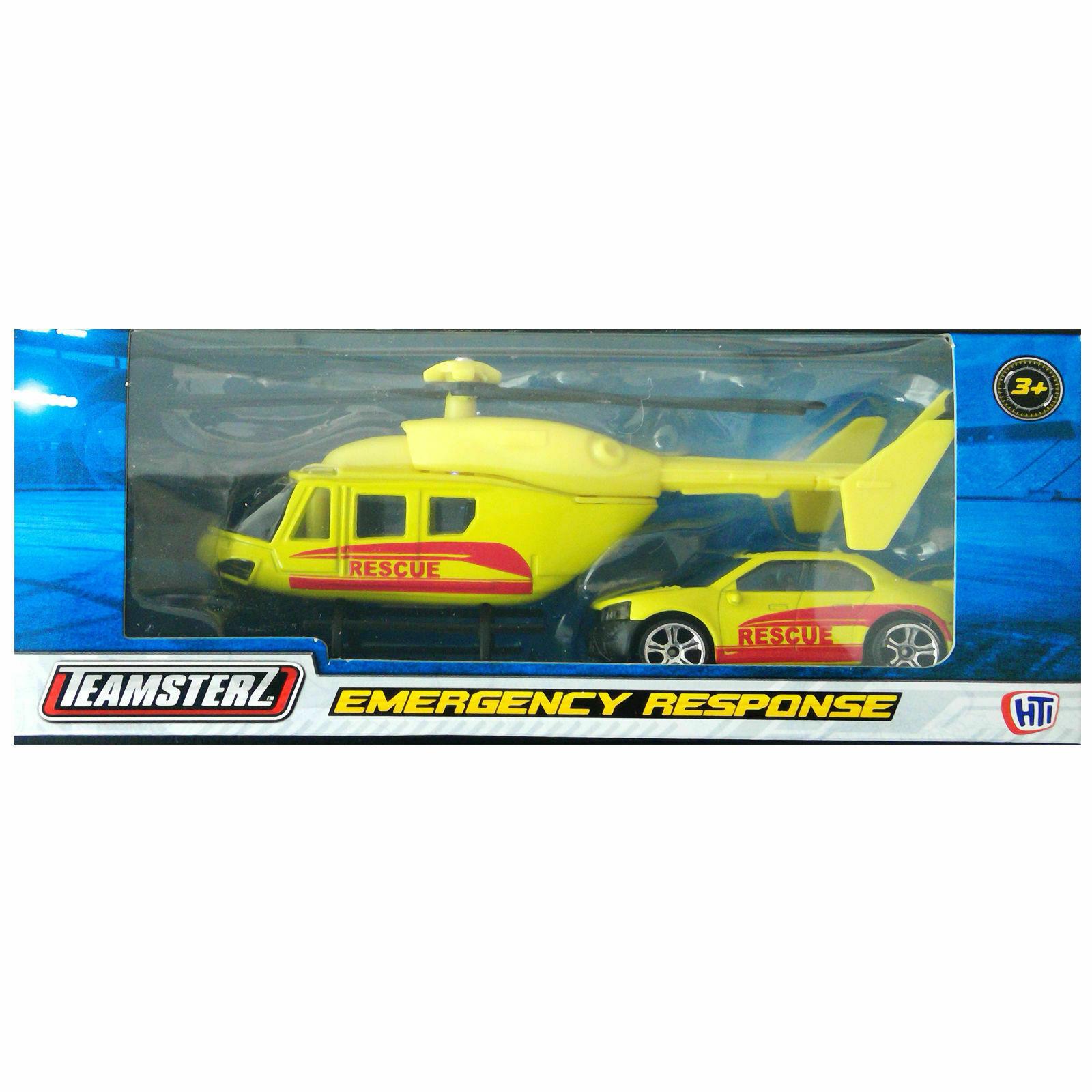 Teamsterz Emergency Response Toy Helicopter Car Rescue Police Fire Vehicle - Picture 8 of 9