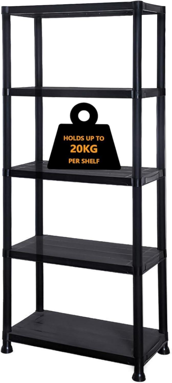 Plastic Heavy Duty Racking Shelf 3/4/5 Tier Garage Storage Shelving Unit Shelves