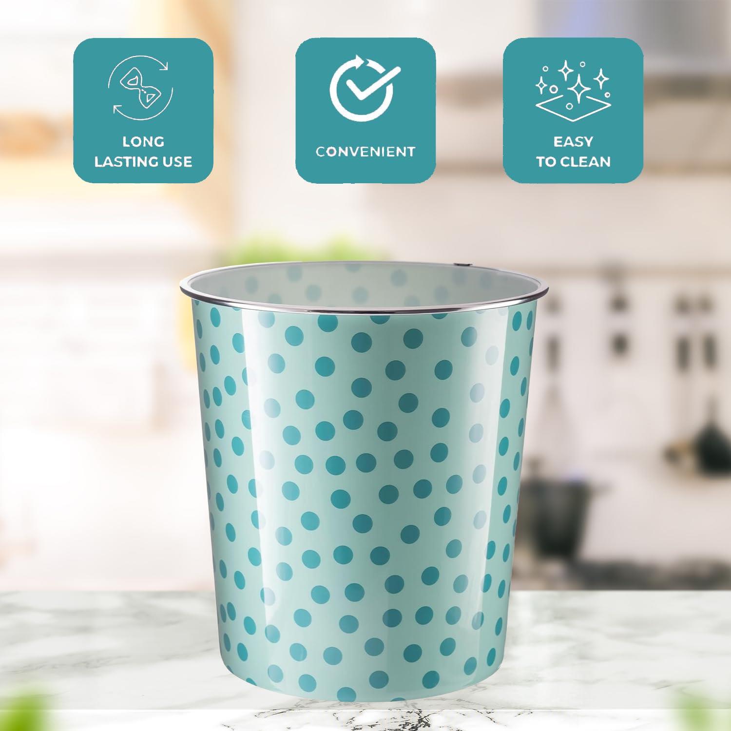 7.7L Plastic Waste Paper Dust Bin Round Rubbish Bin For Office Bathroom Kitchen - Picture 14 of 60