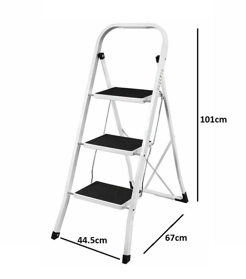2 3 4 Step Ladder Anti Slip Folding Step Stool Foldable Stepladder Multi-Use - Picture 10 of 26