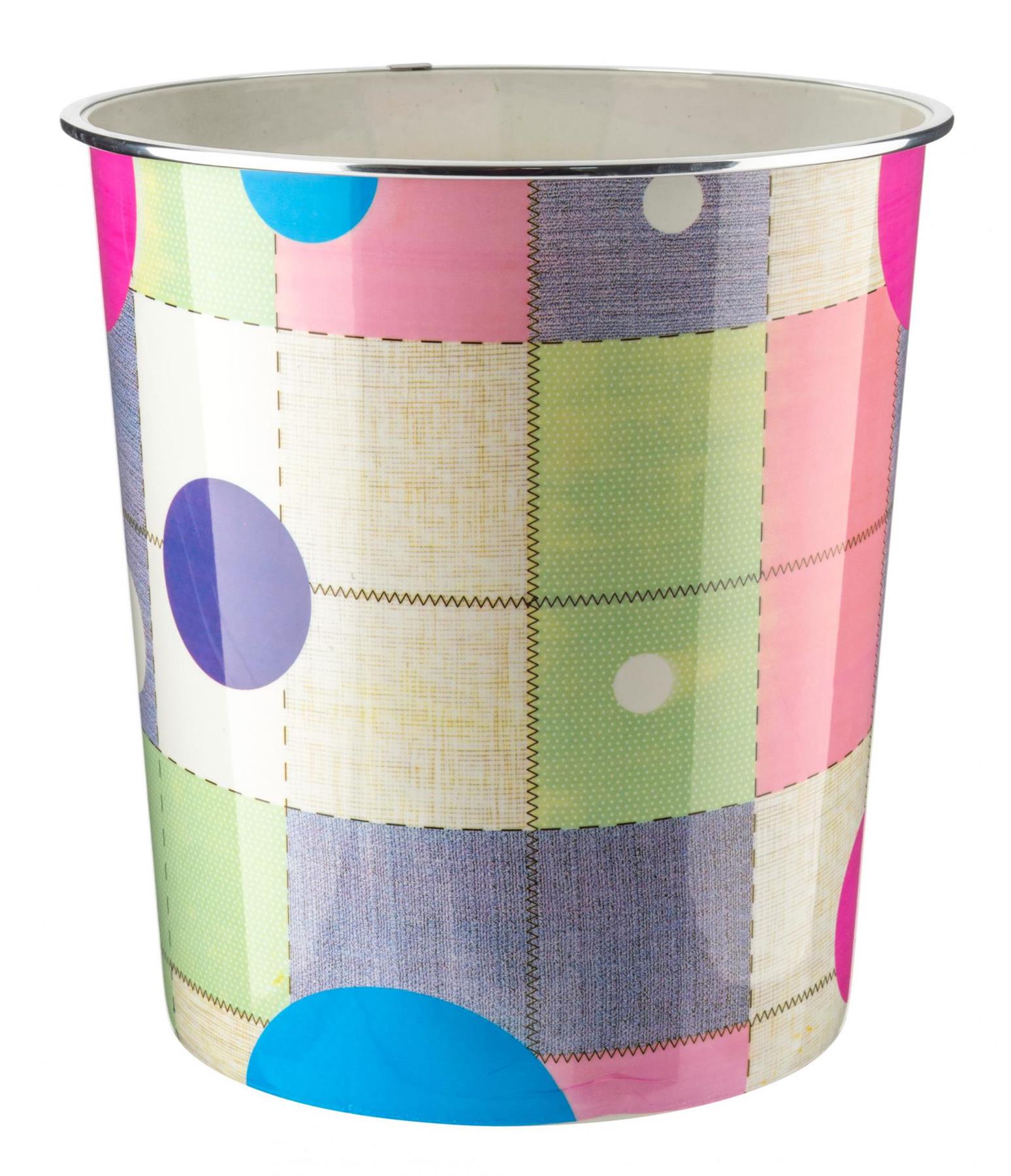7.7L Plastic Waste Paper Dust Bin Round Rubbish Bin For Office Bathroom Kitchen - Picture 53 of 60